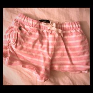 Polo pink white strip shorts 2T